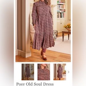 April Cornell Posy Old Soul Dress Sz S IMPERFECTION